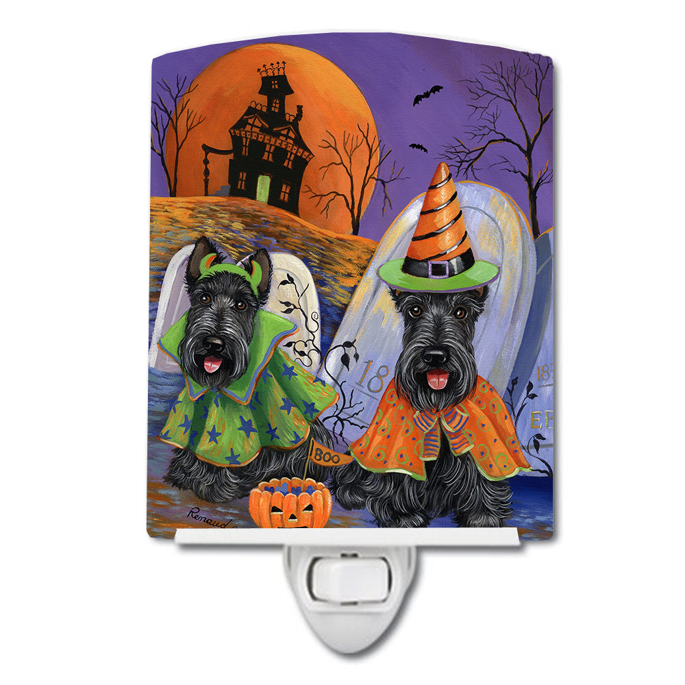 Scottie Halloween Haunted House Ceramic Night Light PPP3177CNL - the-store.com