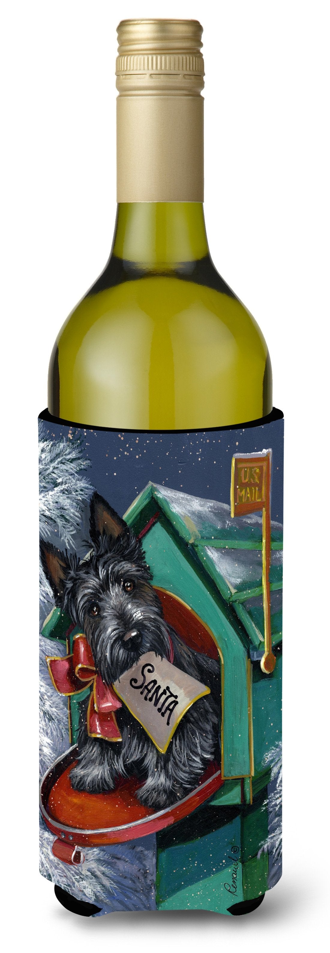 Scottie Christmas Letter to Santa Wine Bottle Hugger PPP3178LITERK by Caroline's Treasures