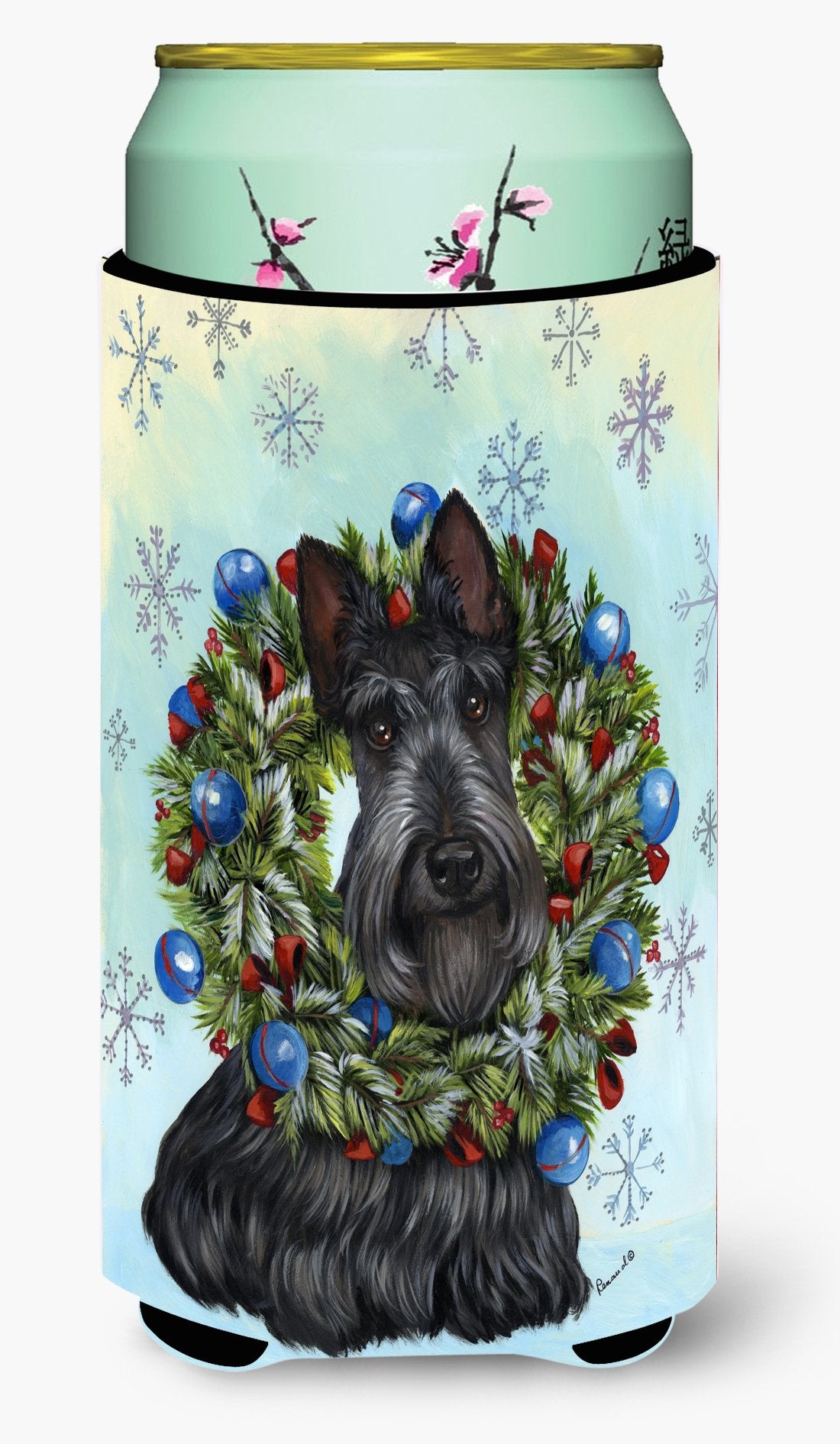 Scottie Christmas Snowflake Tall Boy Hugger PPP3181TBC by Caroline&#39;s Treasures