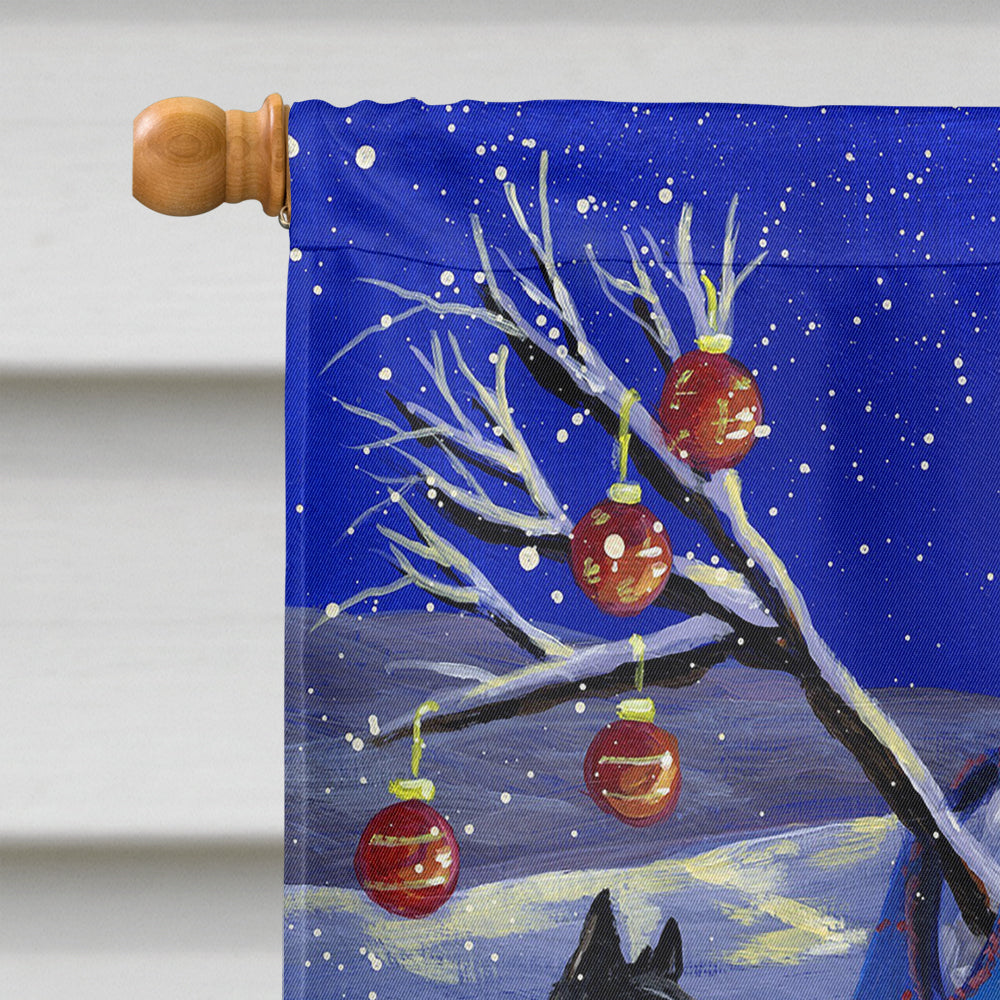 Scottie Christmas Snowman Flag Canvas House Size PPP3184CHF  the-store.com.