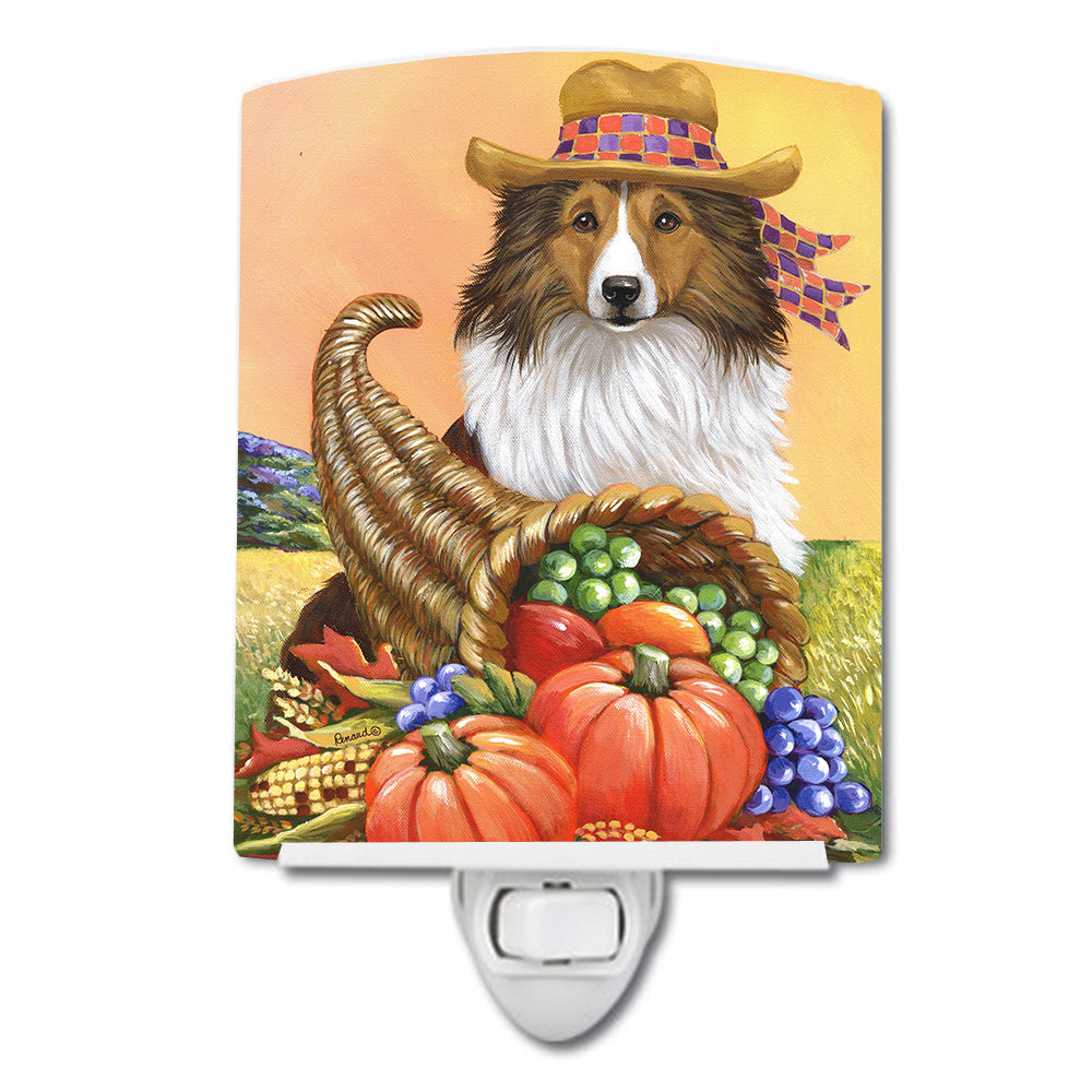 Sheltie Autumn Ceramic Night Light PPP3185CNL - the-store.com