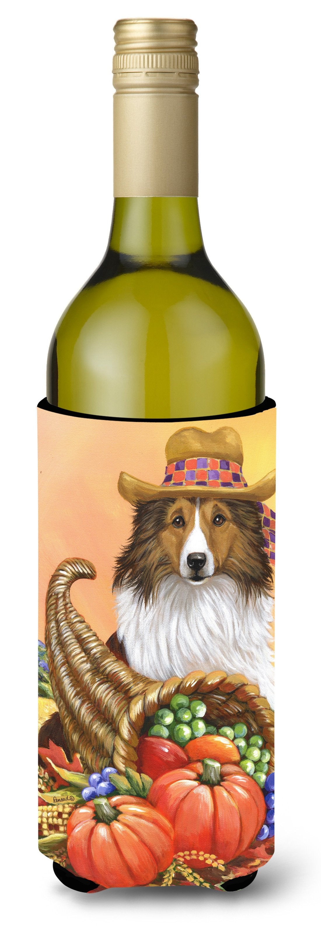 Sheltie Autumn Wine Bottle Hugger PPP3185LITERK by Caroline's Treasures