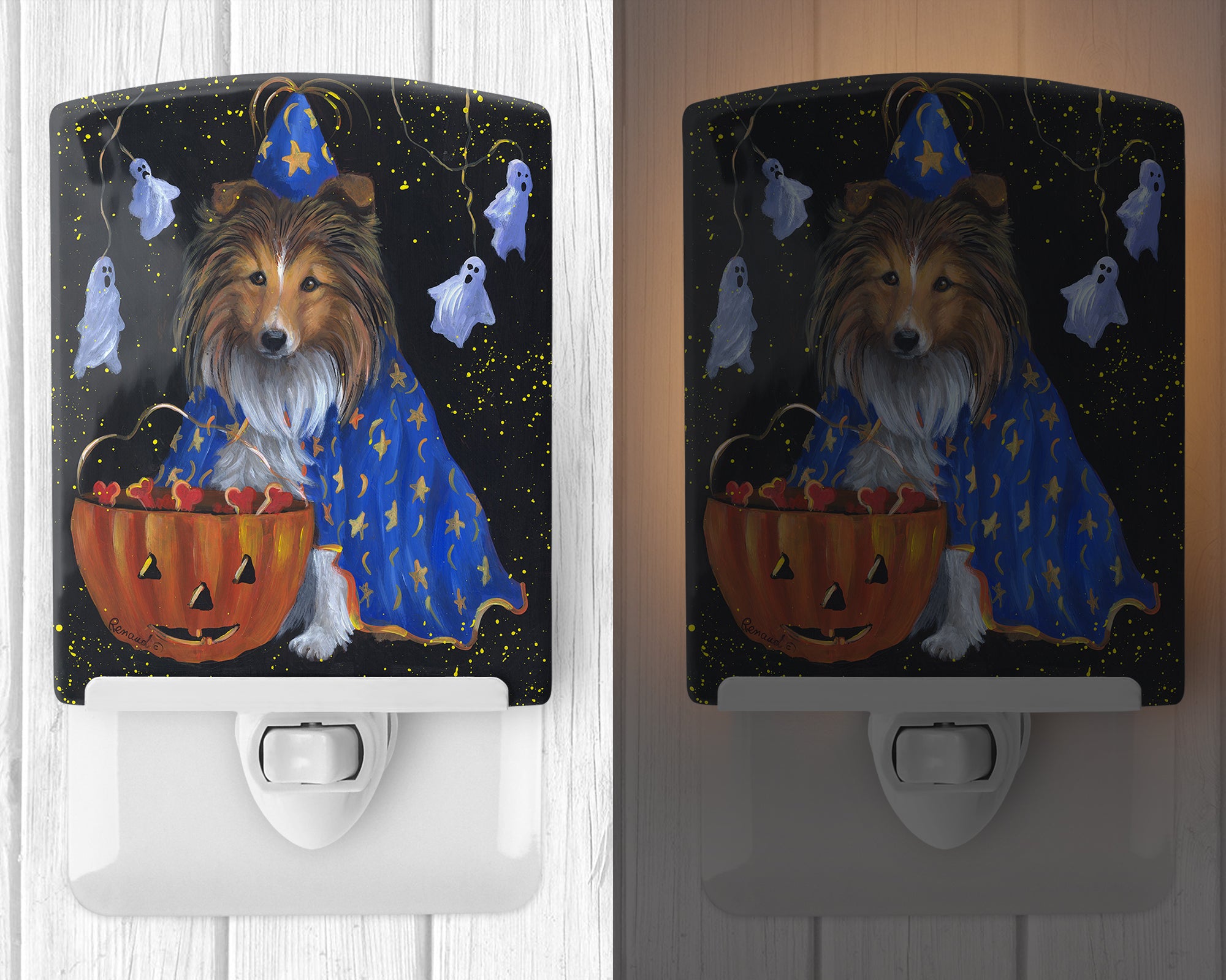 Sheltie Halloween Witch Ceramic Night Light PPP3186CNL - the-store.com