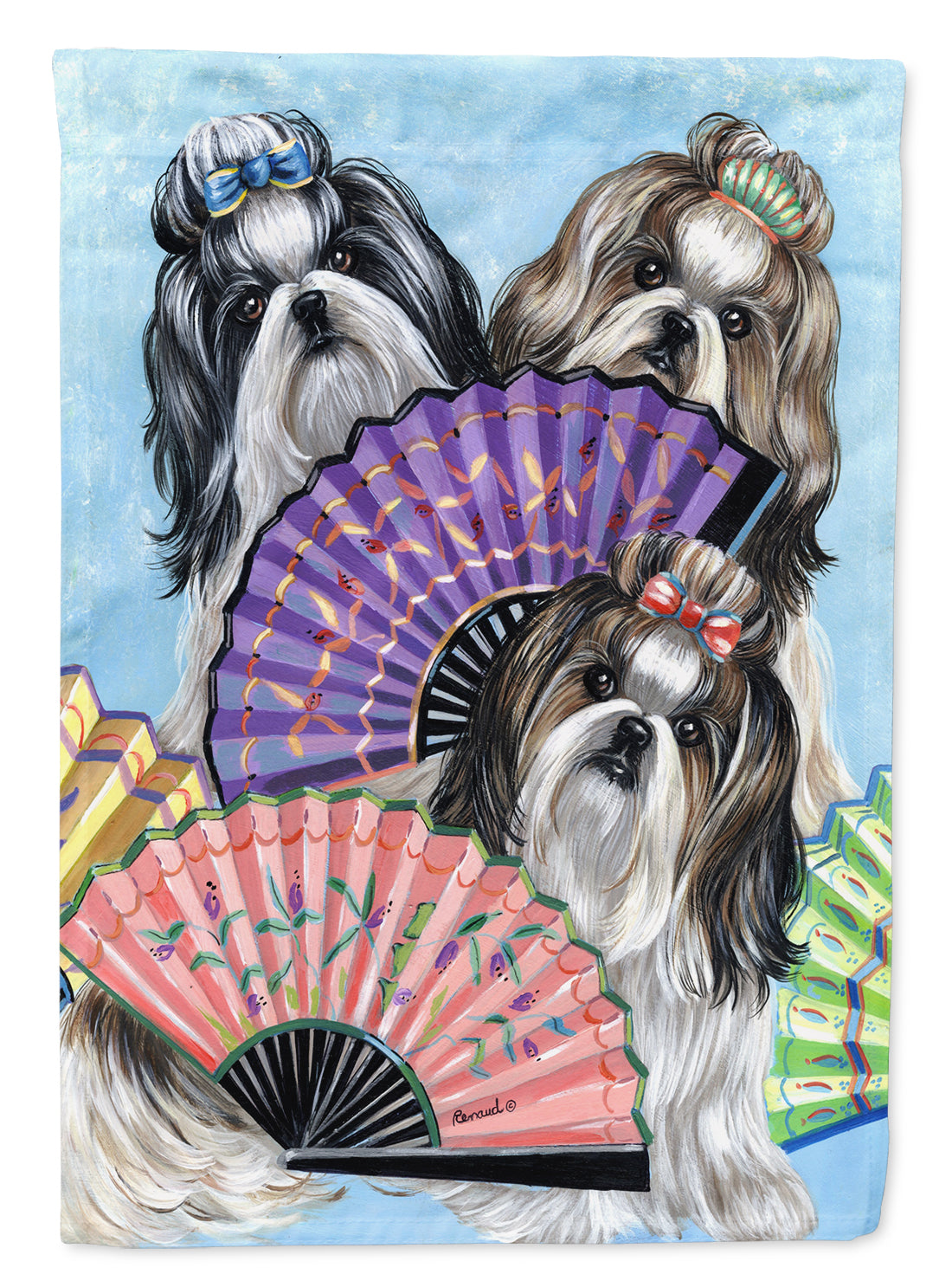 Shih Tzu Top Fans Flag Garden Size PPP3190GF  the-store.com.