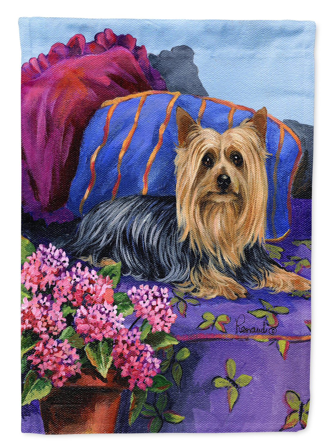 Silky Terrier Luxurious Flag Garden Size PPP3192GF  the-store.com.