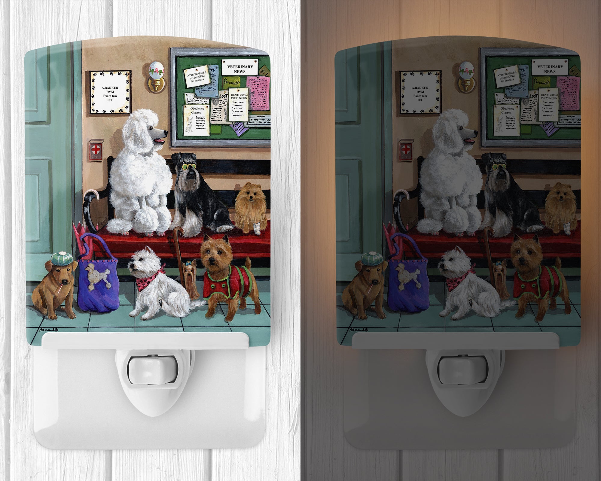 Dogs Vet Visit Ceramic Night Light PPP3196CNL - the-store.com