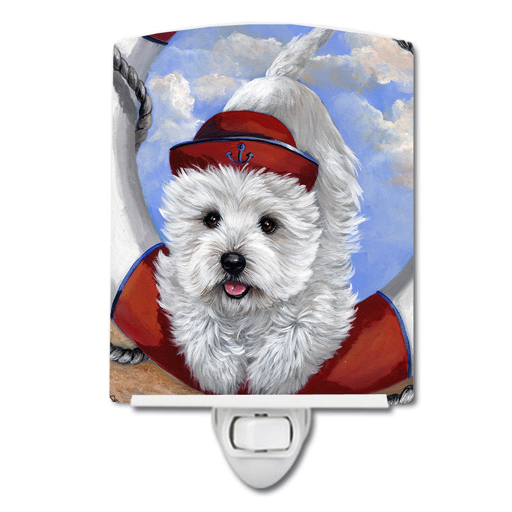 Westie Ahoy Sailor Ceramic Night Light PPP3197CNL - the-store.com