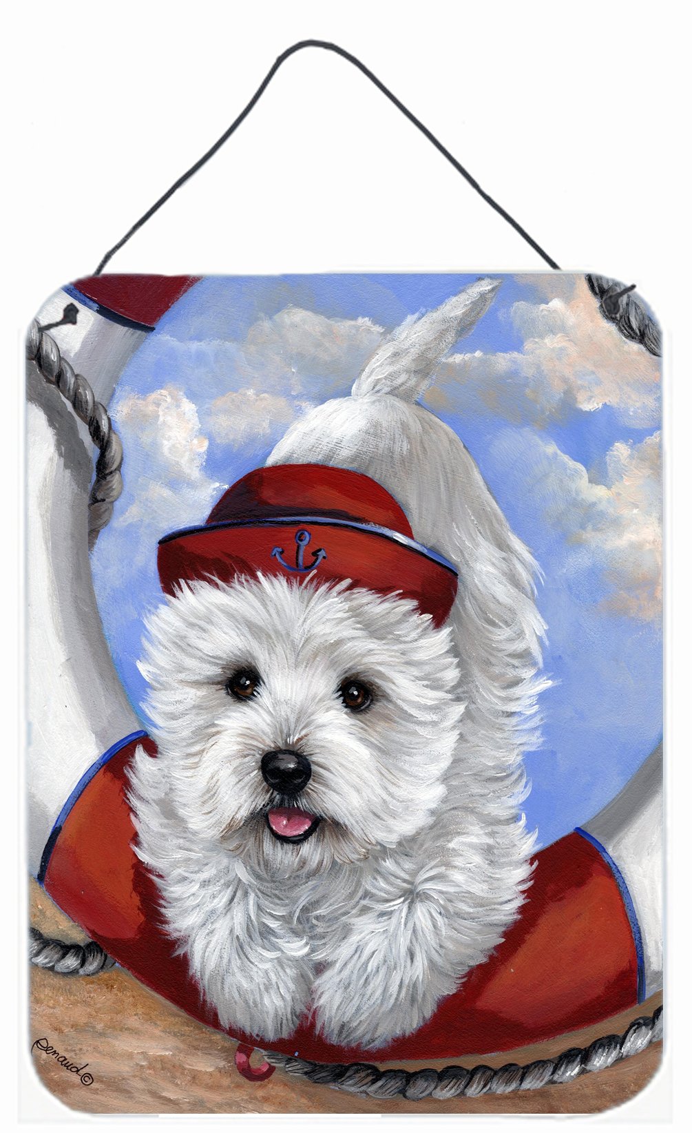 Buy this Westie Ahoy Sailor Wall or Door Hanging Prints PPP3197DS1216