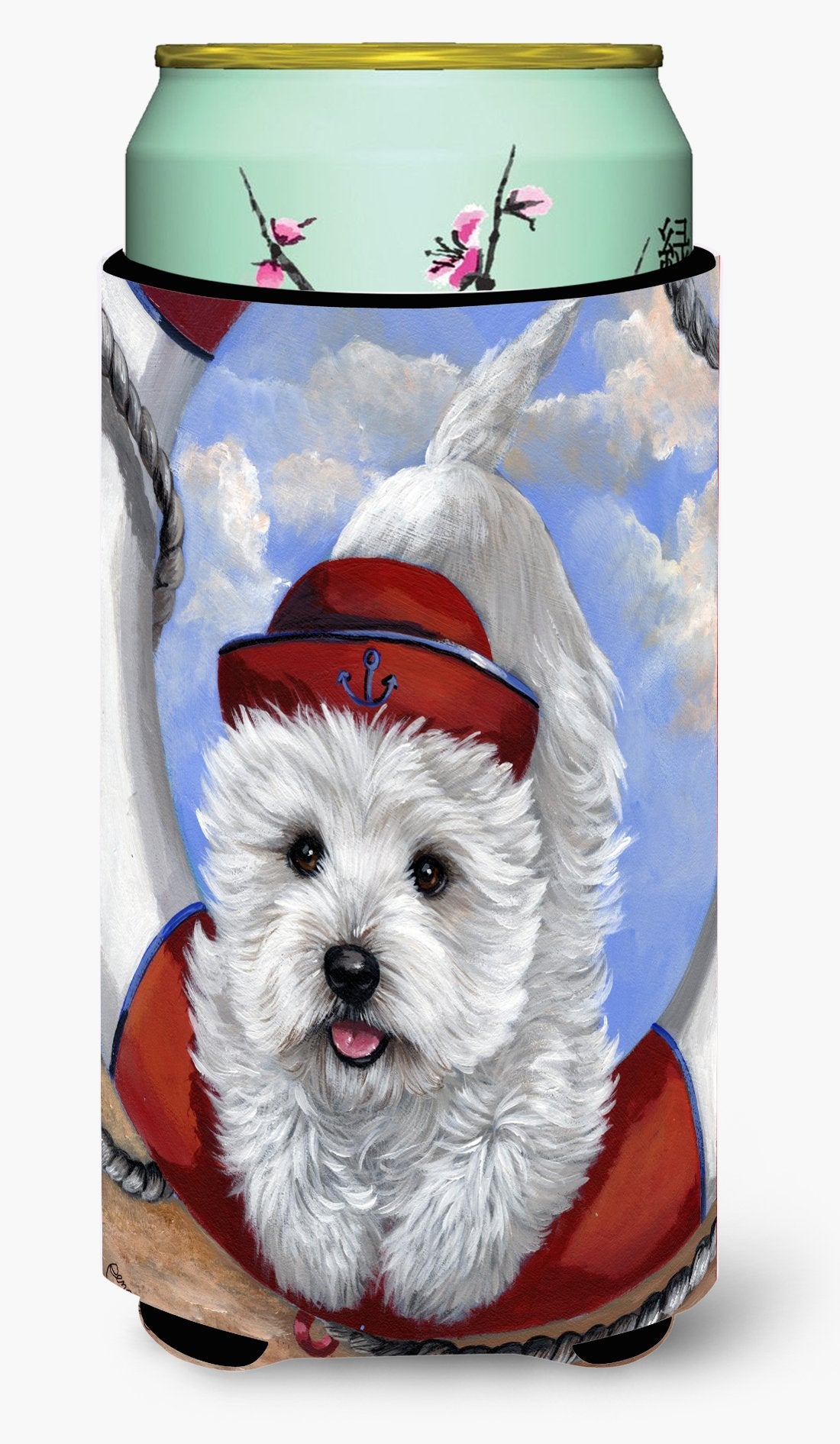 Westie Ahoy Sailor Tall Boy Hugger PPP3197TBC by Caroline&#39;s Treasures