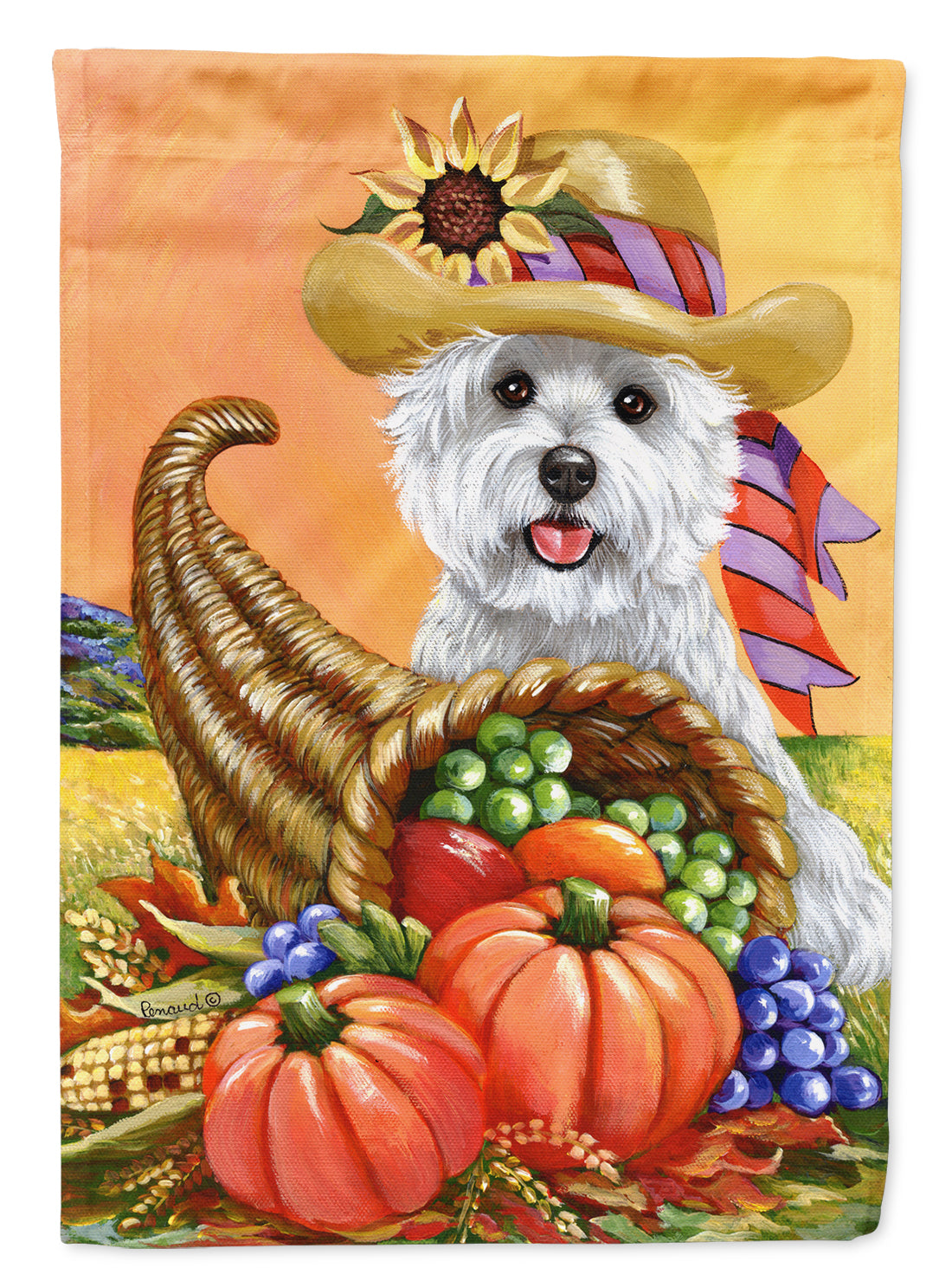 Westie Autumn Flag Garden Size PPP3200GF  the-store.com.