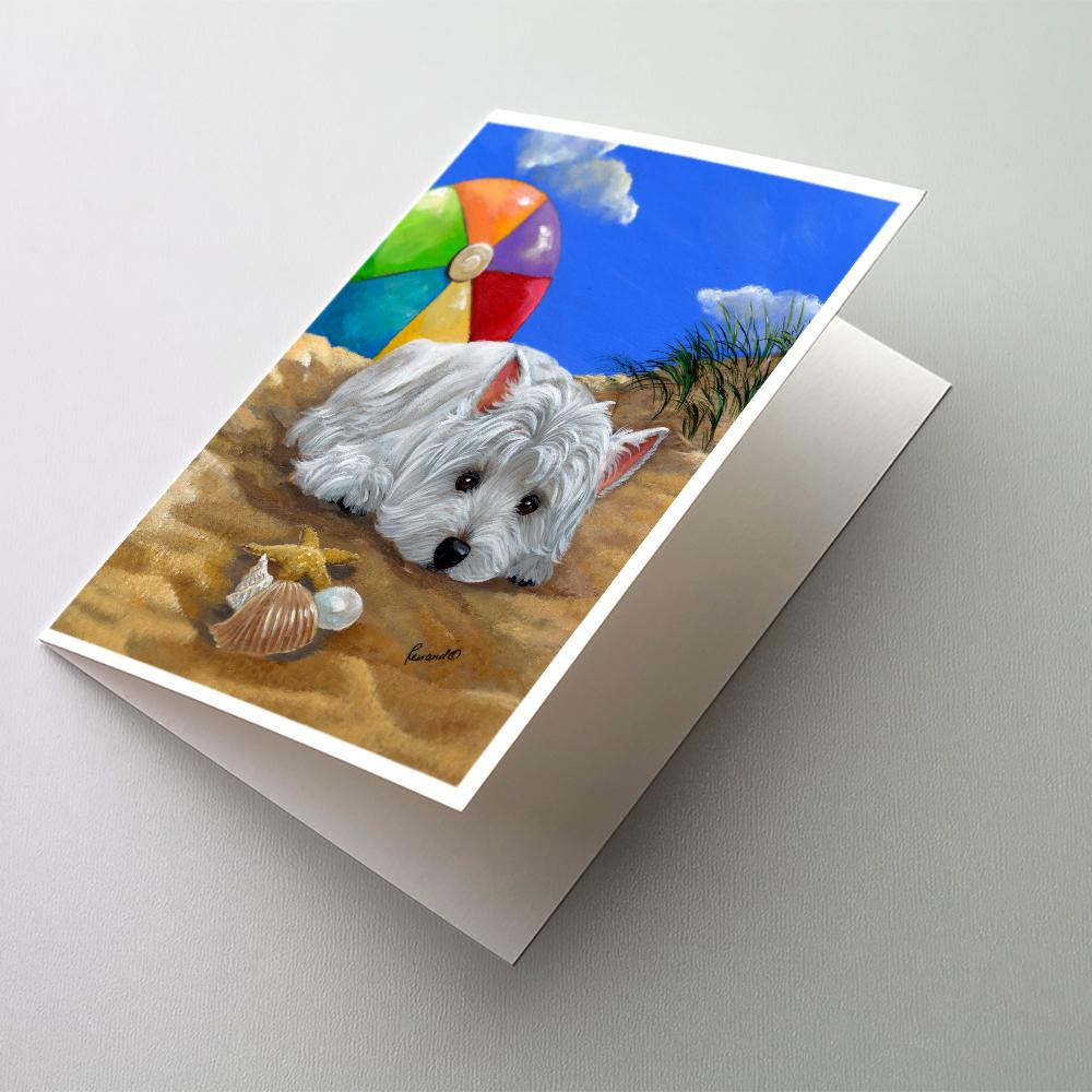 Buy this Westie Beach Baby Greeting Cards and Envelopes Pack of 8