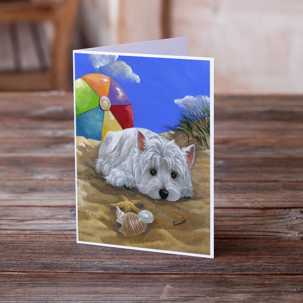 Westie Beach Baby Greeting Cards and Envelopes Pack of 8 - the-store.com