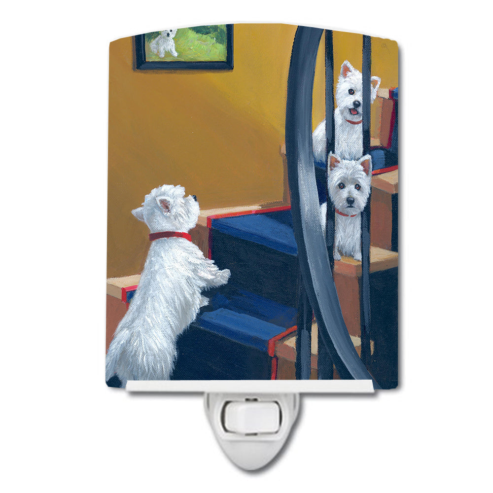 Westie Going Up Ceramic Night Light PPP3204CNL - the-store.com