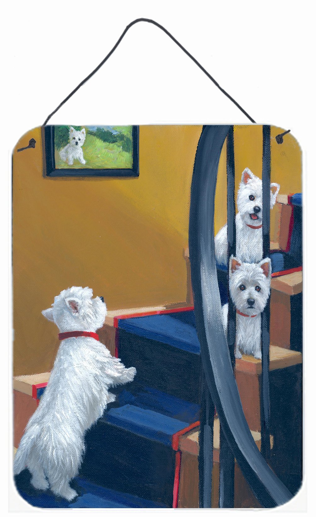 Buy this Westie Going Up Wall or Door Hanging Prints PPP3204DS1216