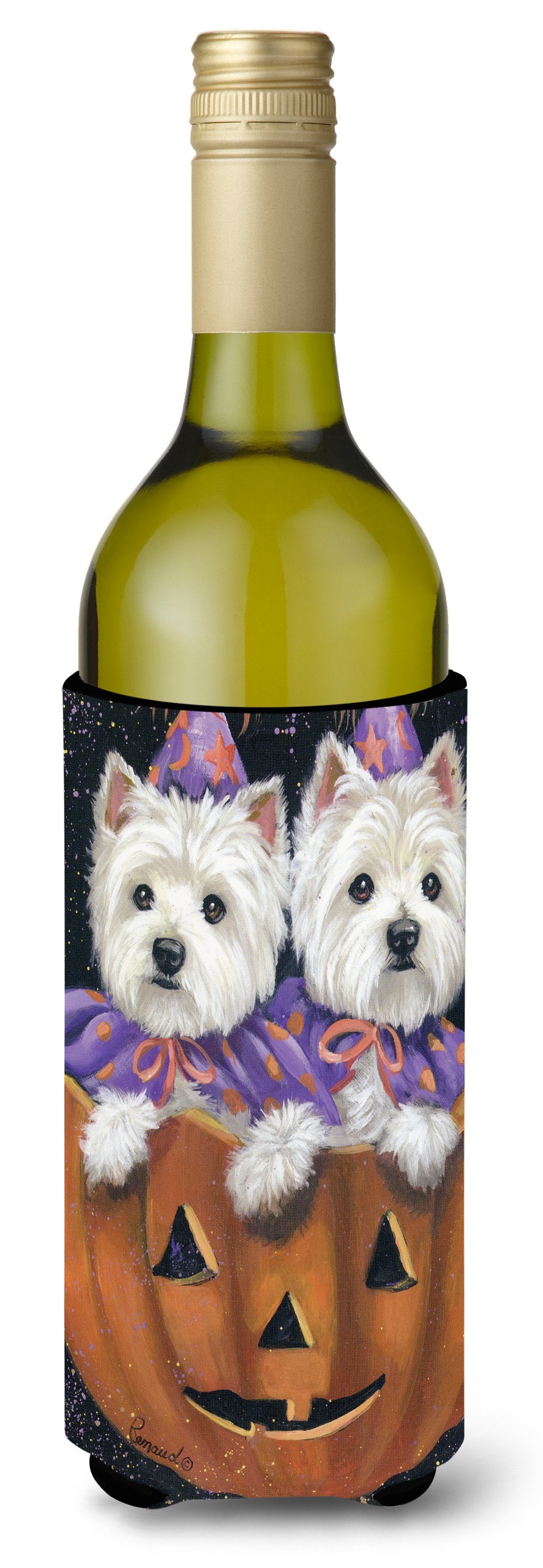 Westie Halloween Pumpkin Ride Wine Bottle Hugger PPP3205LITERK by Caroline&#39;s Treasures