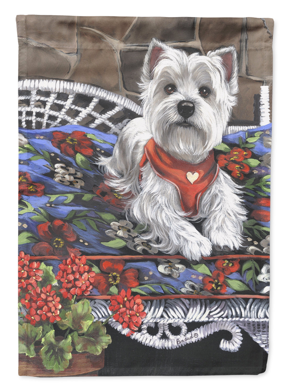 Westie Hannah Mae Flag Garden Size PPP3206GF  the-store.com.