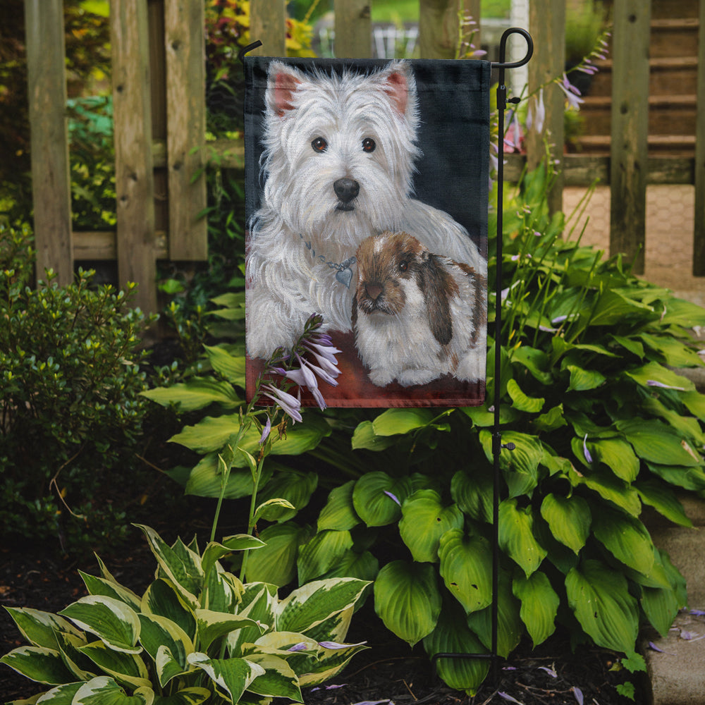 Westie Rabbit Harmony Flag Garden Size PPP3207GF  the-store.com.