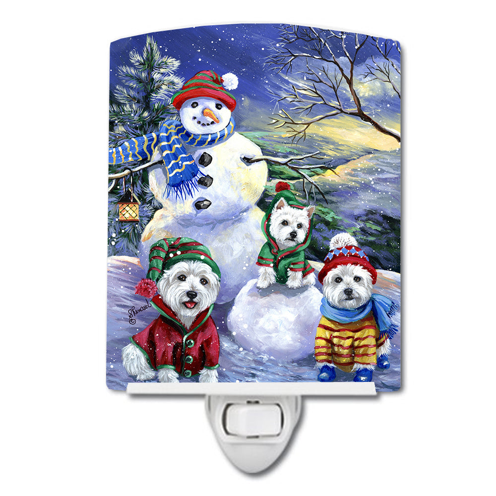 Westie Holiay Snowballs Ceramic Night Light PPP3208CNL - the-store.com