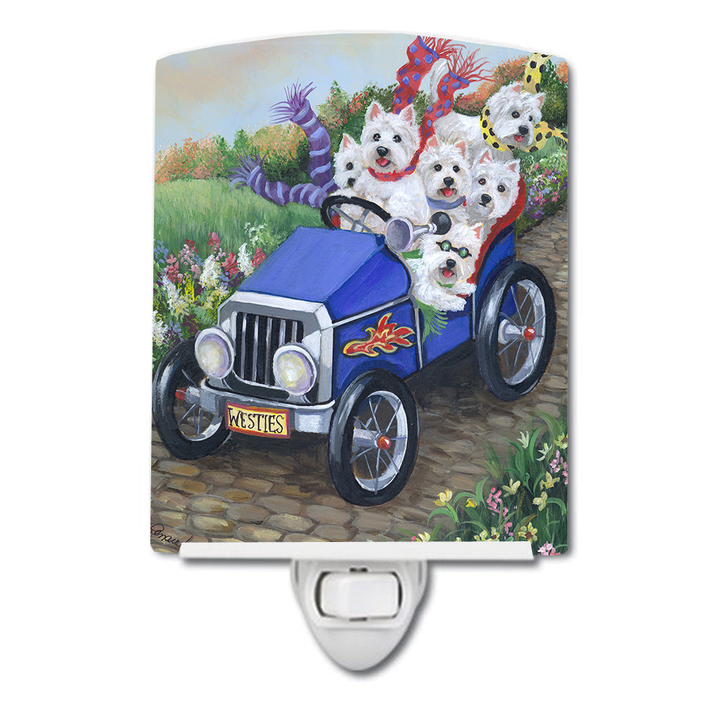 Westie Hot Rod Ceramic Night Light PPP3209CNL - the-store.com