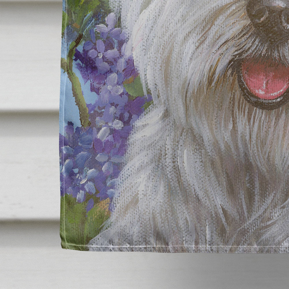 Westie Hydrangea Flag Canvas House Size PPP3210CHF  the-store.com.