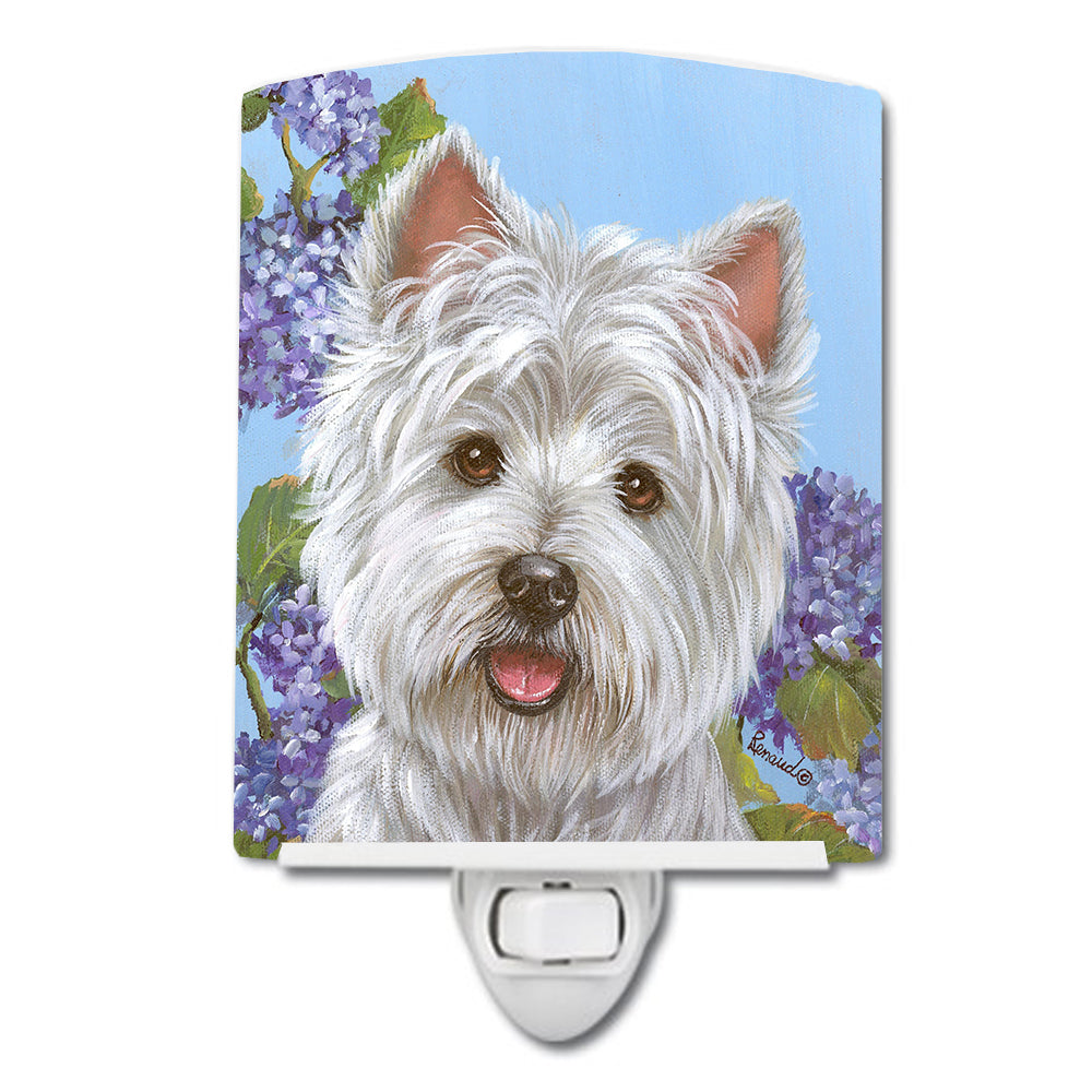 Westie Hydrangea Ceramic Night Light PPP3210CNL - the-store.com