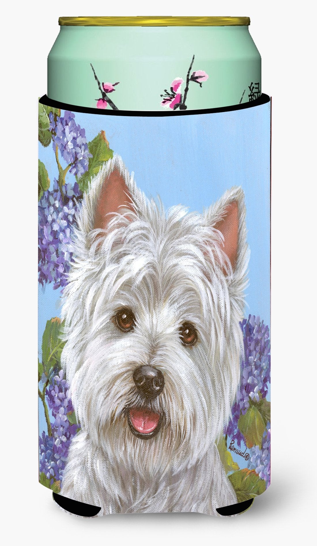 Westie Hydrangea Tall Boy Hugger PPP3210TBC by Caroline&#39;s Treasures