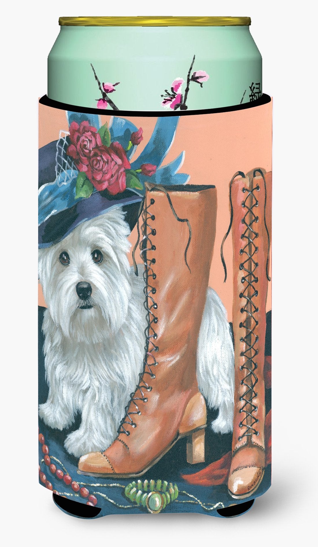 Westie in Mom&#39;s Closet Tall Boy Hugger PPP3211TBC by Caroline&#39;s Treasures