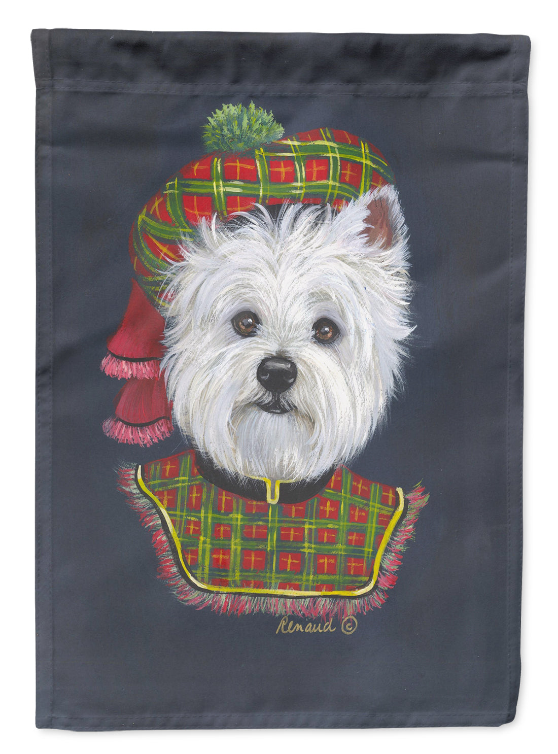 Westie Lad Plaid Flag Garden Size PPP3213GF  the-store.com.