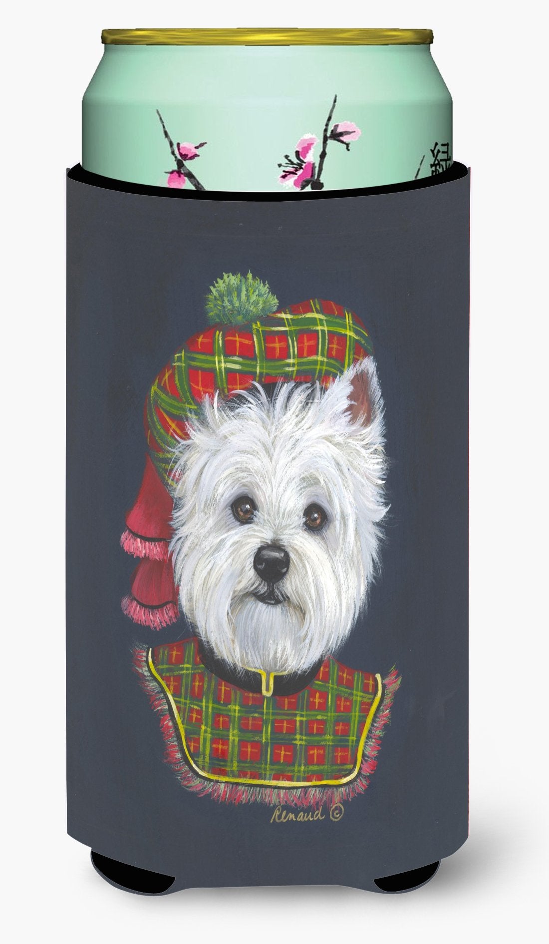 Westie Lad Plaid Tall Boy Hugger PPP3213TBC by Caroline's Treasures