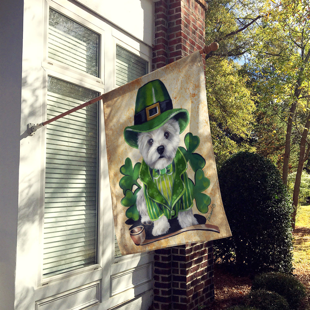 Westie St Patrick's Day Leprechaun Flag Canvas House Size PPP3214CHF  the-store.com.