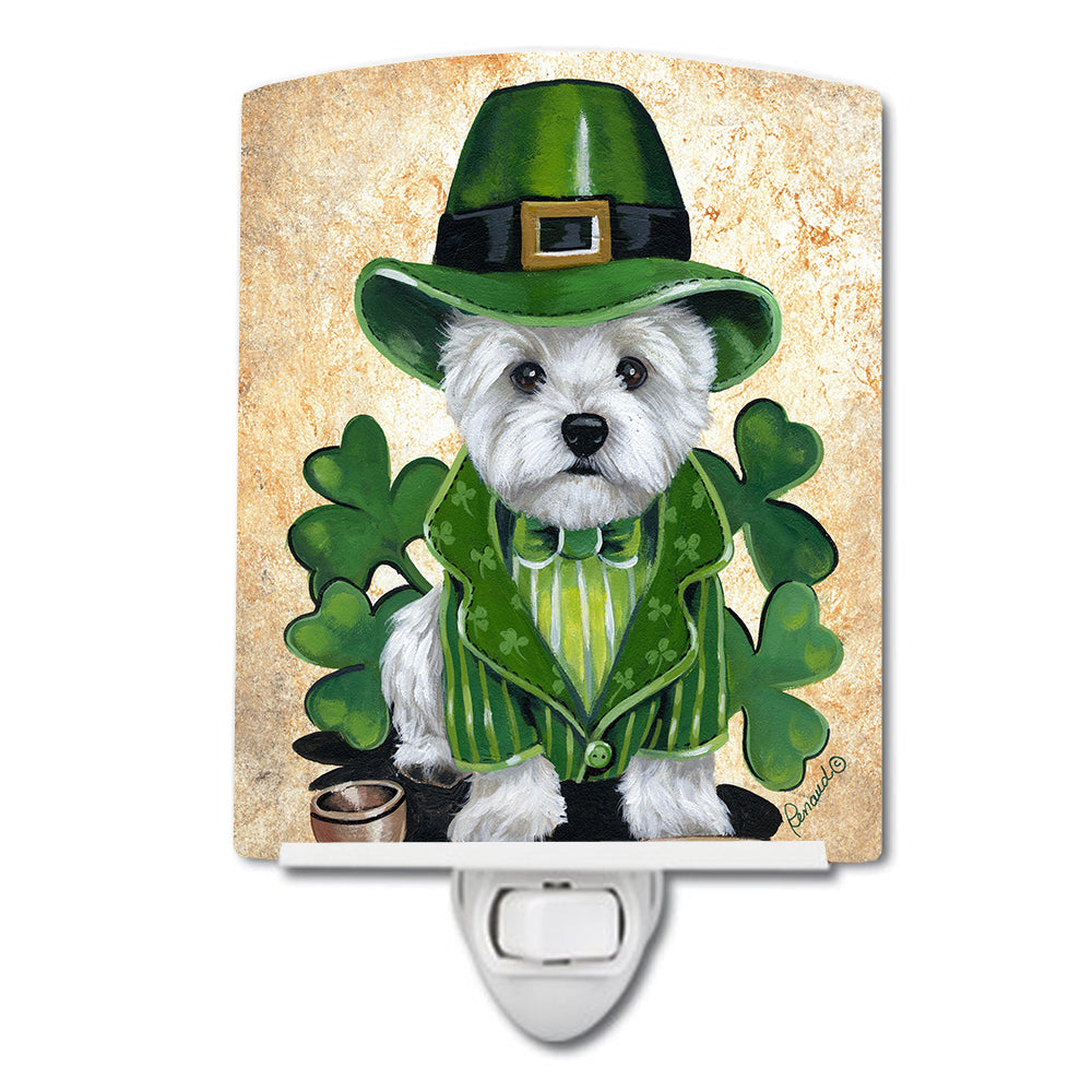 Westie St Patrick's Day Leprechaun Ceramic Night Light PPP3214CNL - the-store.com