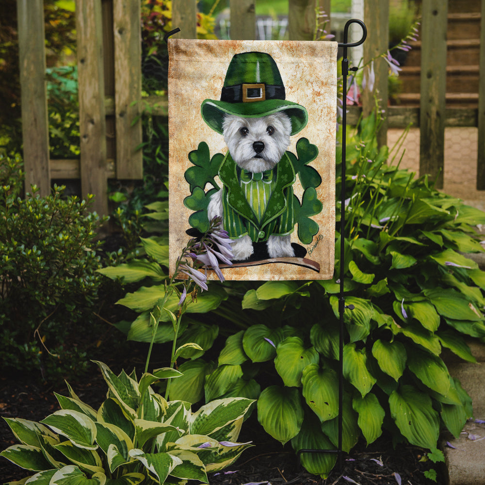 Westie St Patrick's Day Leprechaun Flag Garden Size PPP3214GF  the-store.com.