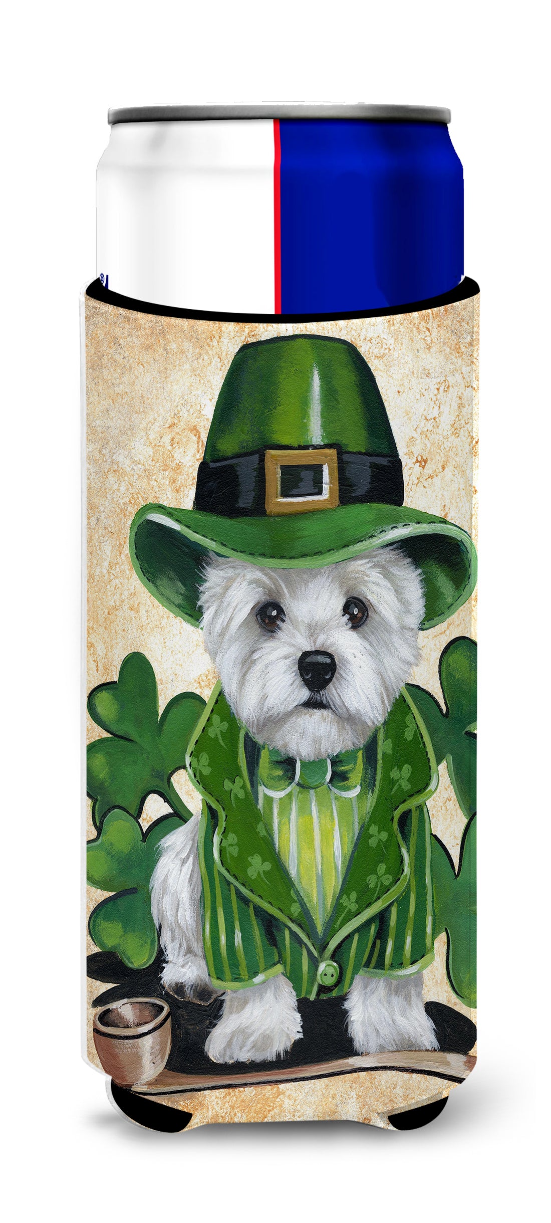 Westie St Patrick&#39;s Day Leprechaun Ultra Hugger for slim cans PPP3214MUK  the-store.com.