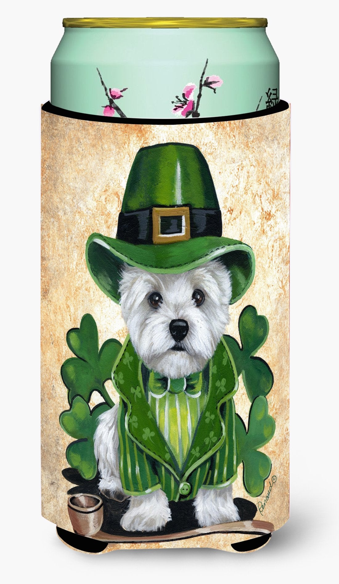 Westie St Patrick's Day Leprechaun Tall Boy Hugger PPP3214TBC by Caroline's Treasures