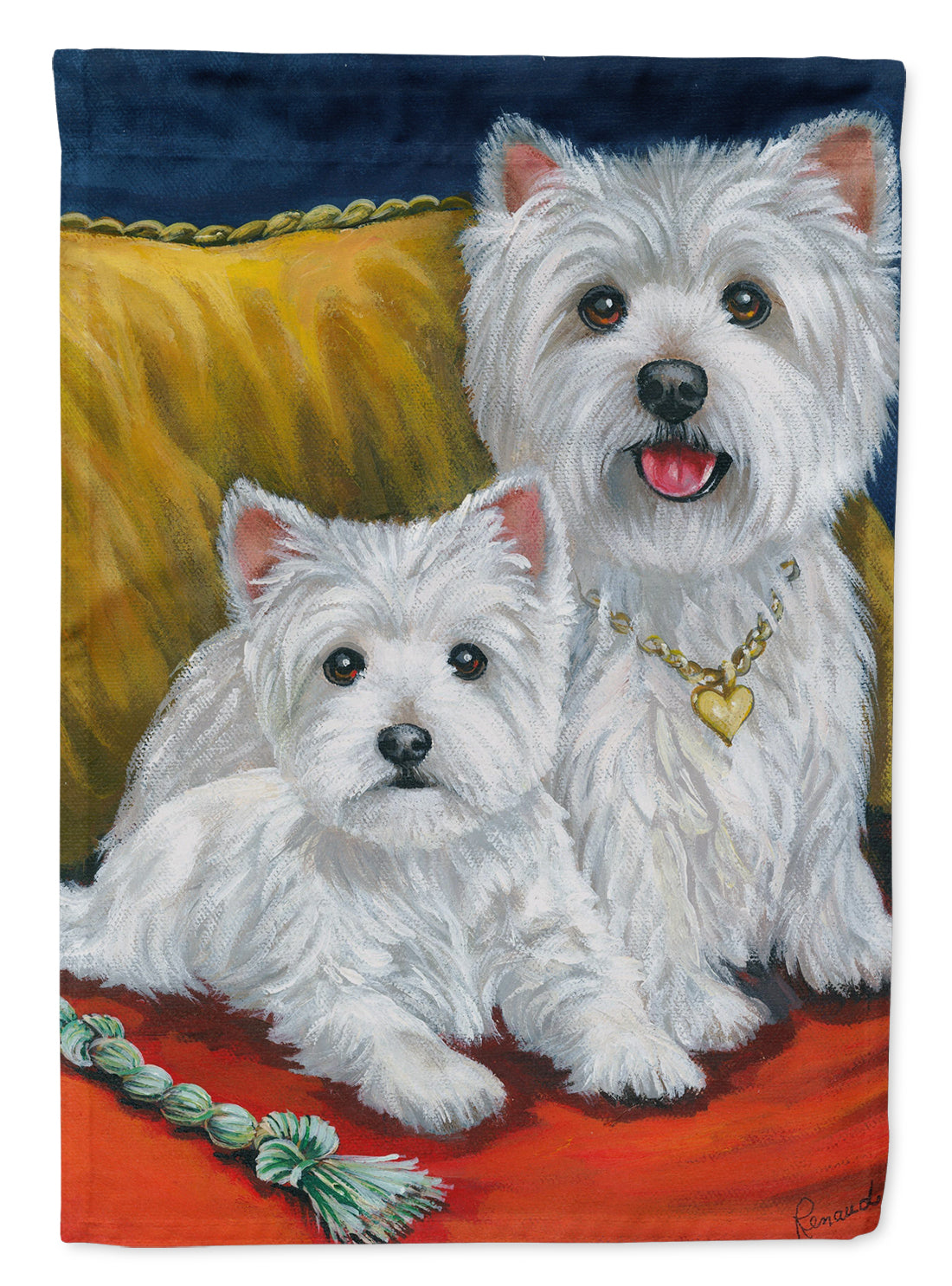 Westie Mom and Pup Flag Garden Size PPP3218GF  the-store.com.