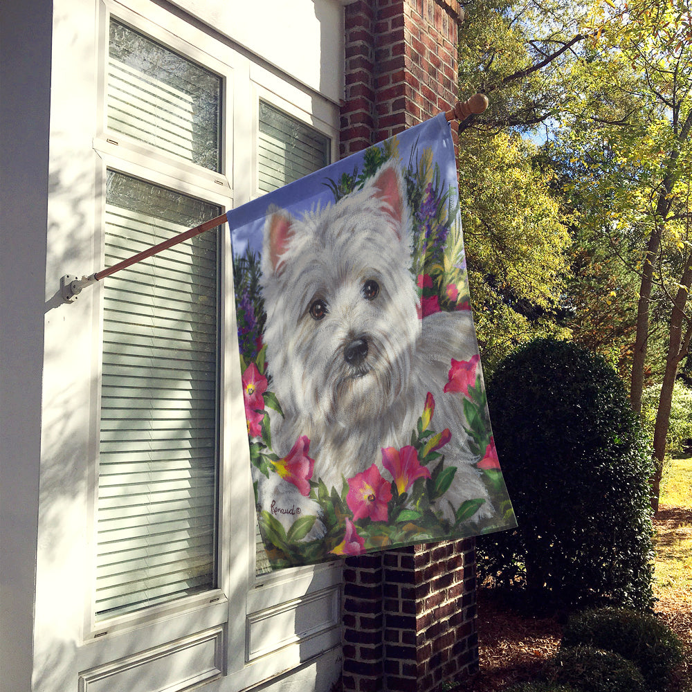 Westie Petunia Flag Canvas House Size PPP3221CHF  the-store.com.