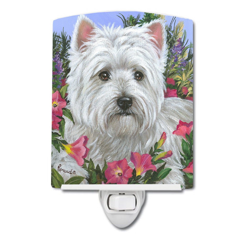 Westie Petunia Ceramic Night Light PPP3221CNL - the-store.com