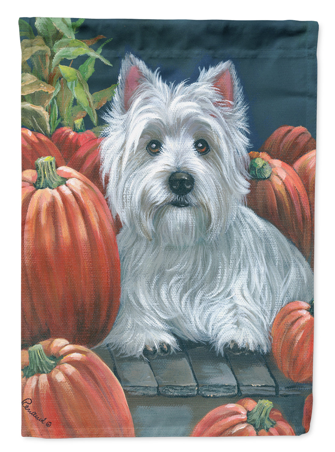 Westie Pumpkins Flag Garden Size PPP3224GF  the-store.com.