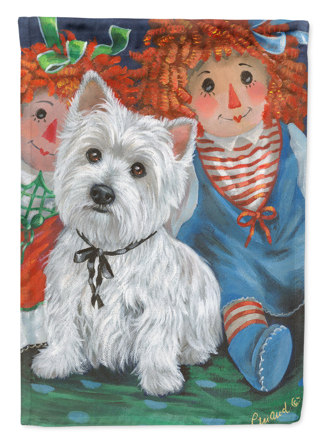 Westie Ragdoll Flag Canvas House Size PPP3226CHF  the-store.com.