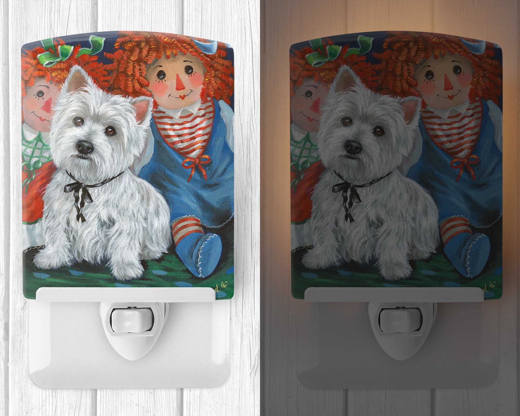 Westie Ragdoll Ceramic Night Light PPP3226CNL - the-store.com