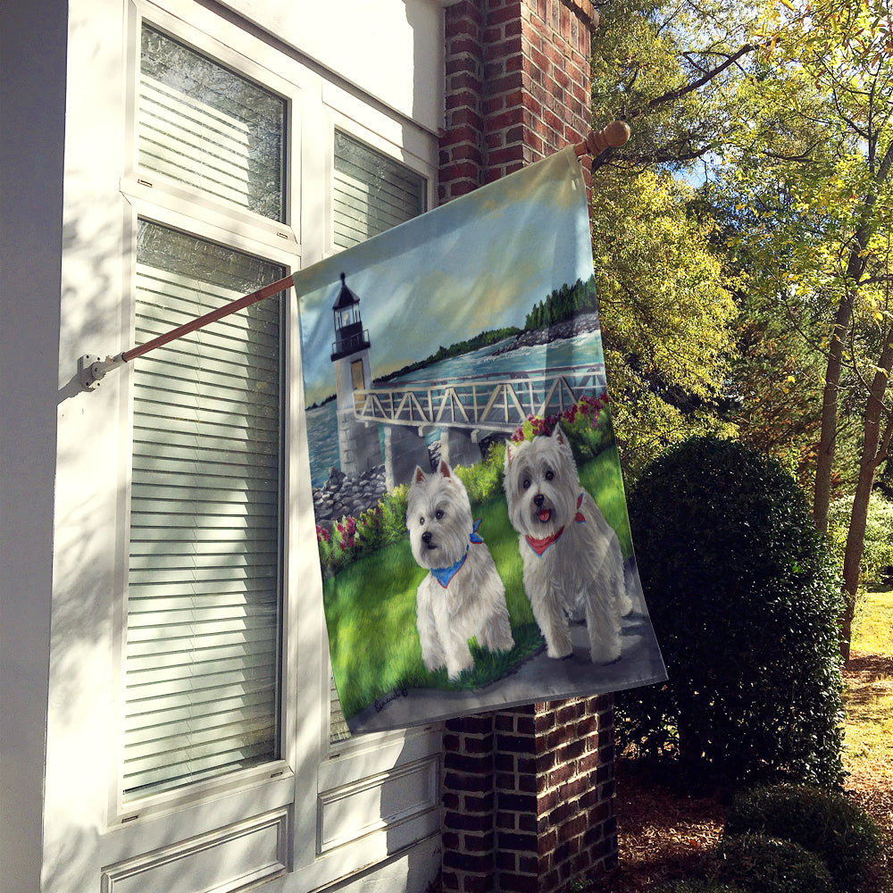 Westie Schooner & Annie Flag Canvas House Size PPP3230CHF  the-store.com.