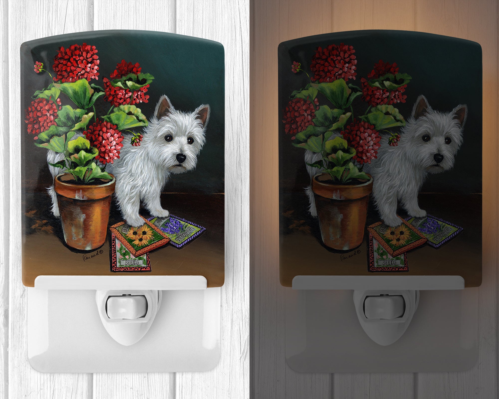 Westie Seedlings Ceramic Night Light PPP3231CNL - the-store.com