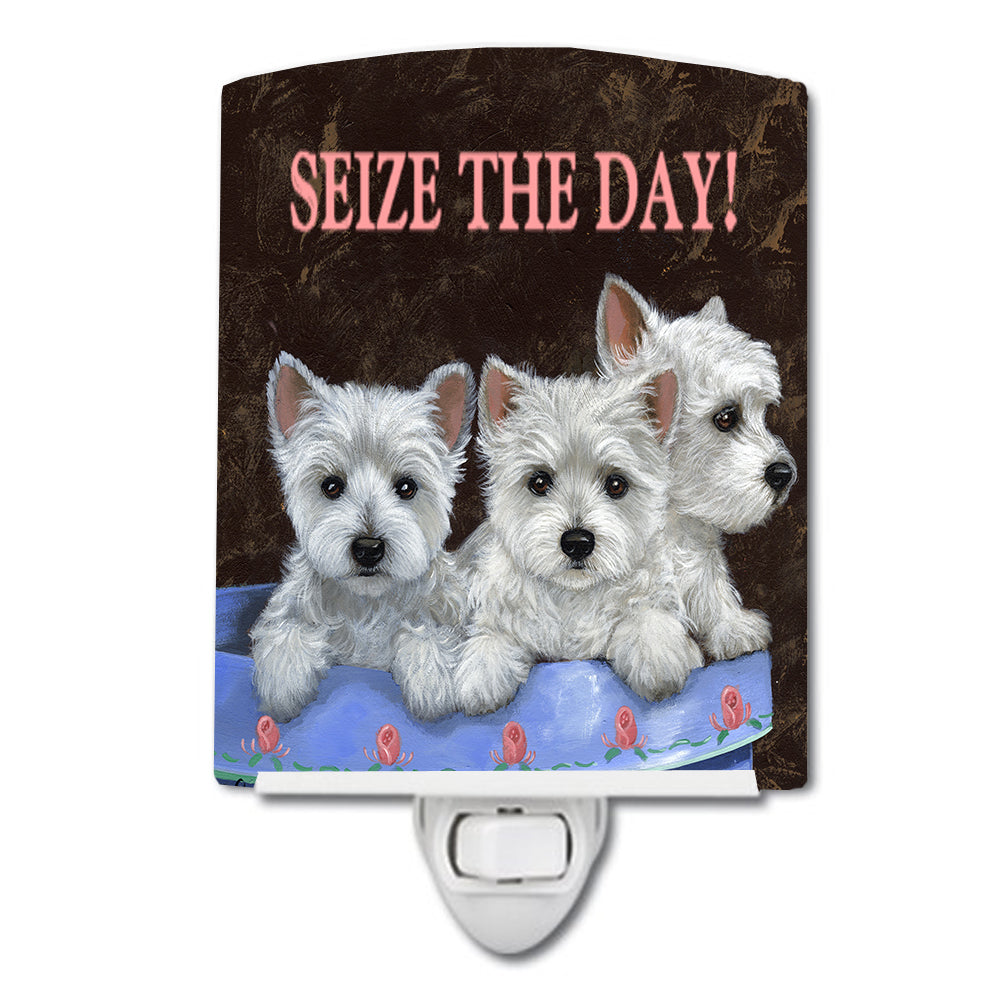 Westie Seize the Day Ceramic Night Light PPP3232CNL - the-store.com