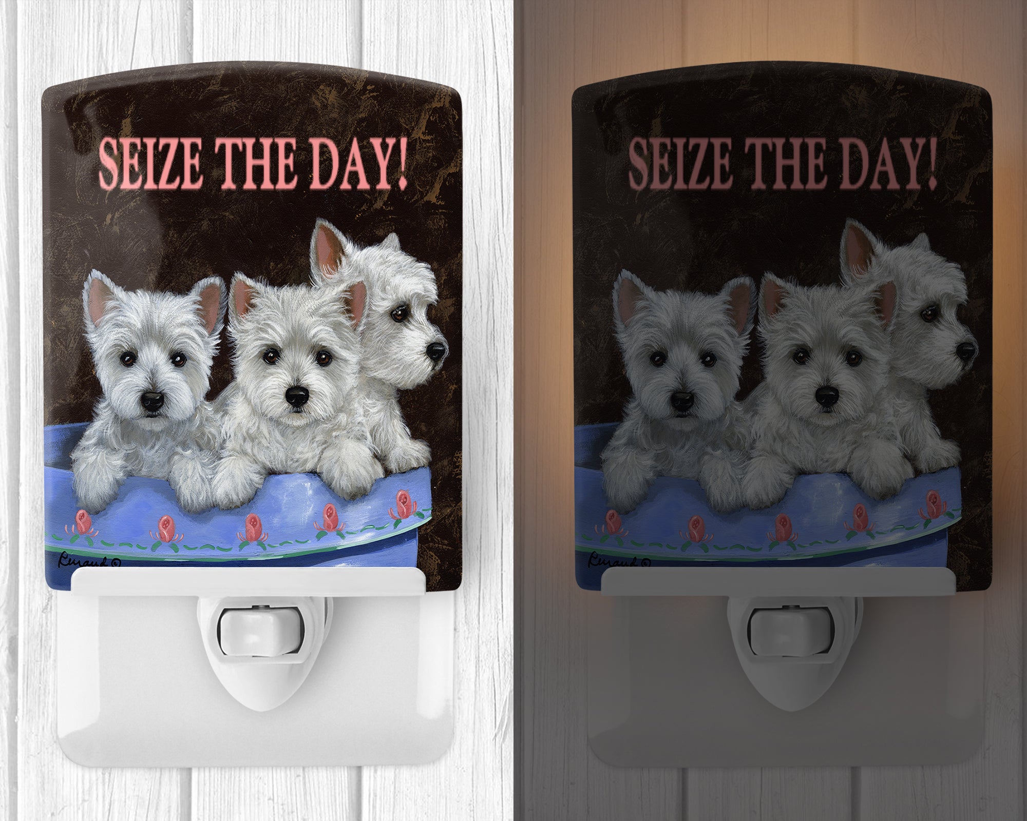 Westie Seize the Day Ceramic Night Light PPP3232CNL - the-store.com