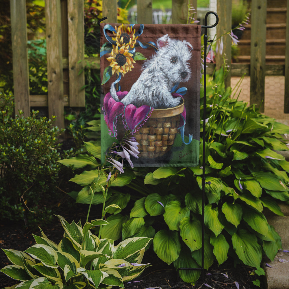 Westie Zoe and Sunflowers Flag Garden Size PPP3236GF  the-store.com.