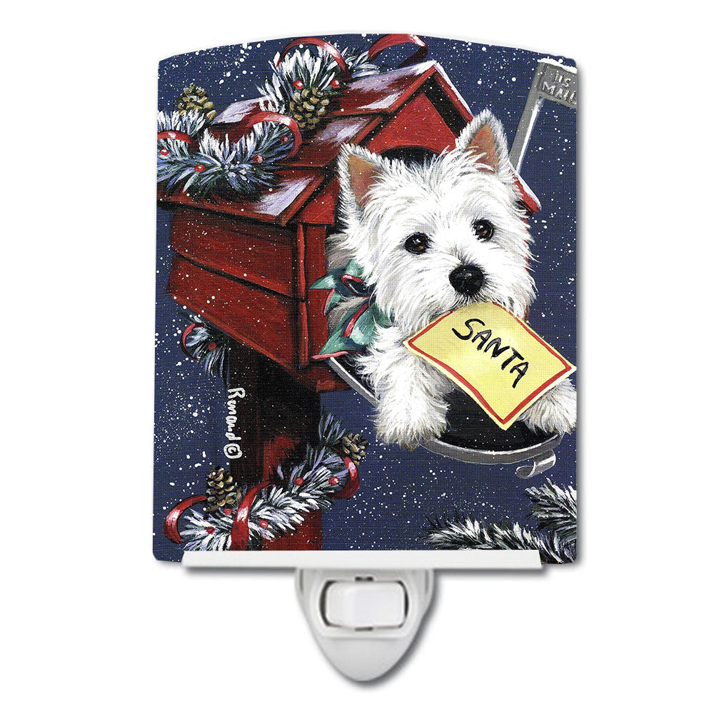 Westie Zoe's Christmas List Ceramic Night Light PPP3237CNL - the-store.com