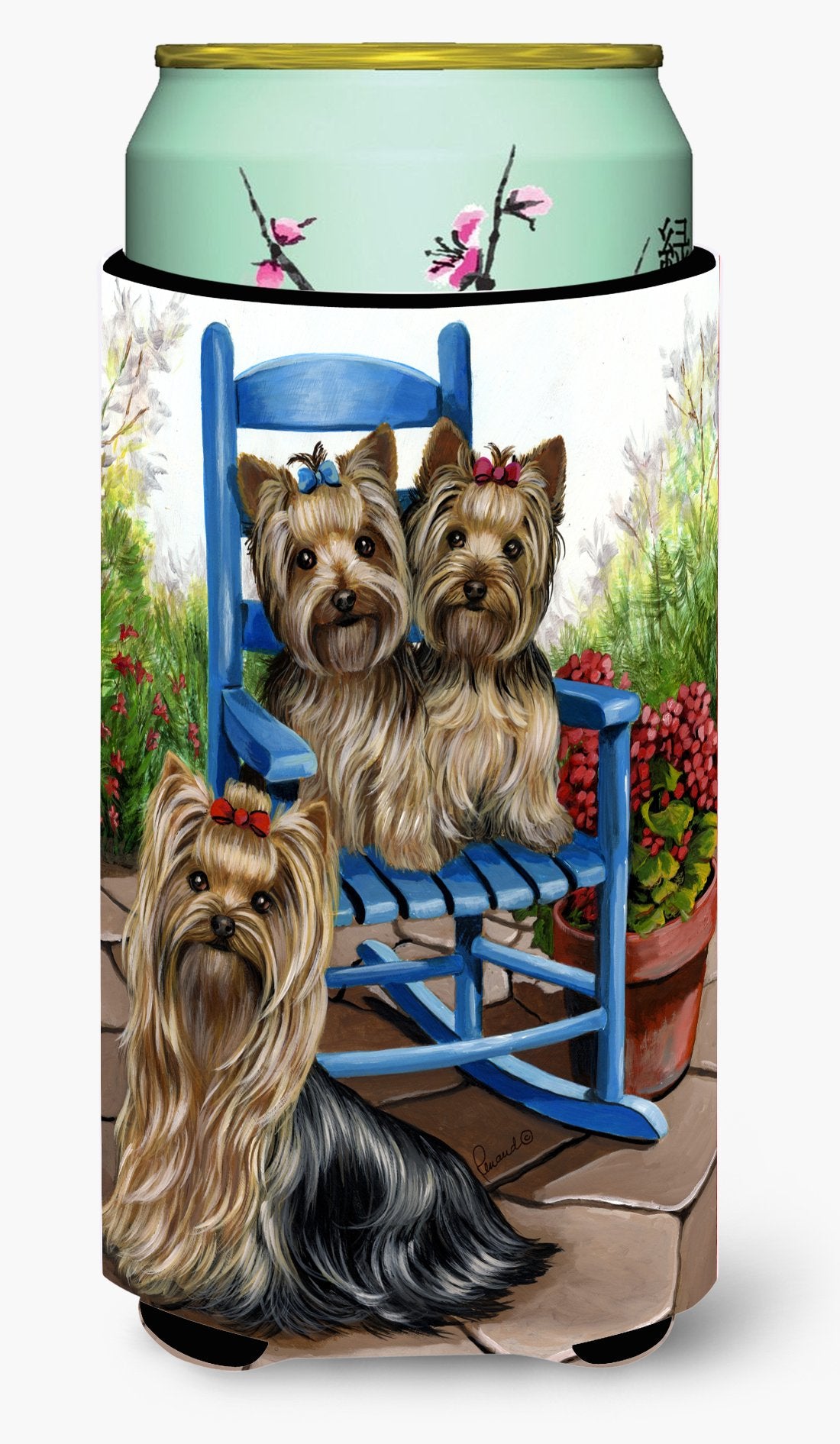 Yorkie Patio Sweethearts Tall Boy Hugger PPP3242TBC by Caroline's Treasures