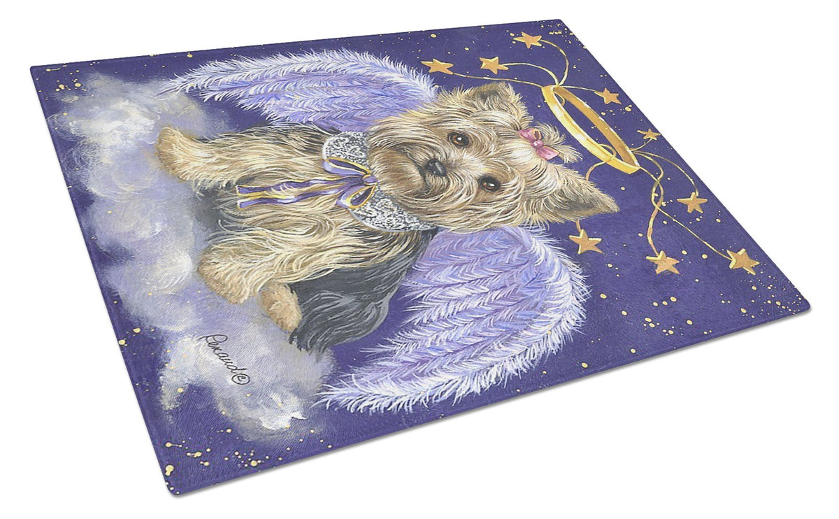 Yorkie Christmas Angel Glass Cutting Board Large PPP3243LCB by Caroline&#39;s Treasures