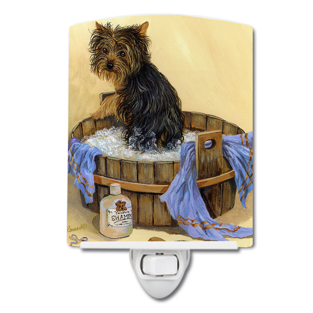 Yorkie Bath Time Ceramic Night Light PPP3244CNL - the-store.com