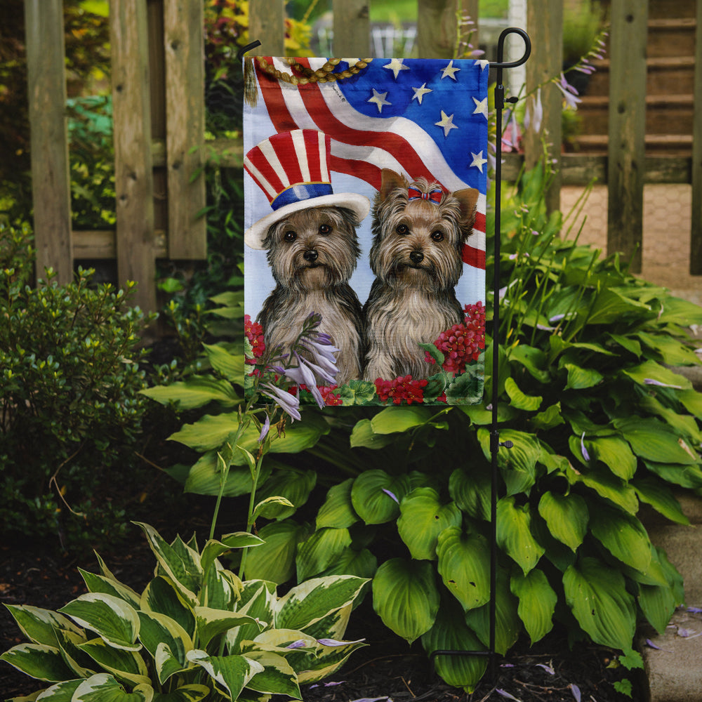 Yorkie USA Flag Garden Size PPP3245GF  the-store.com.